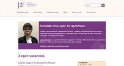 Desktop Screenshot of jac.judiciary.gov.uk